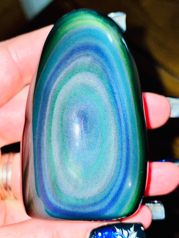 Blue/Green Portal Rainbow Obsidian Freeform
